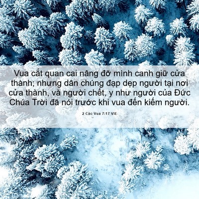 Picture 06 - 2 Các Vua 7:17 VIE - Vua cắt quan cai nâng đỡ mình canh giữ - Bible Verse Picture