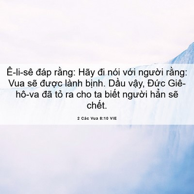 Picture 06 - 2 Các Vua 8:10 VIE - Ê-li-sê đáp rằng: Hãy đi nói với - Bible Verse Picture