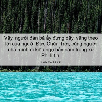 Picture 06 - 2 Các Vua 8:2 VIE - Vậy, người đàn bà ấy đứng dậy, - Bible Verse Picture