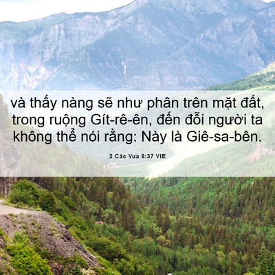 Picture 06 - 2 Các Vua 9:37 VIE - và thấy nàng sẽ như phân trên mặt - Bible Verse Picture