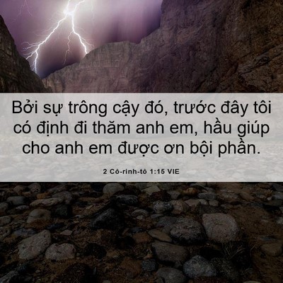 Picture 06 - 2 Cô-rinh-tô 1:15 VIE - Bởi sự trông cậy đó, trước đây tôi - Bible Verse Picture