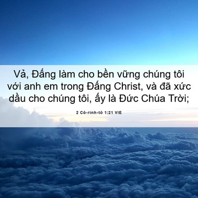 Picture 06 - 2 Cô-rinh-tô 1:21 VIE - Vả, Đấng làm cho bền vững chúng tôi - Bible Verse Picture