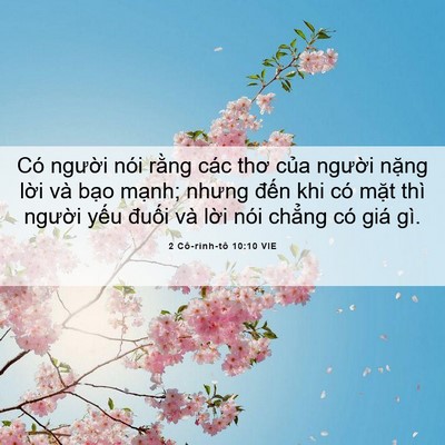 Picture 06 - 2 Cô-rinh-tô 10:10 VIE - Có người nói rằng các thơ của người - Bible Verse Picture