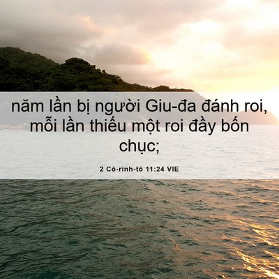 Picture 06 - 2 Cô-rinh-tô 11:24 VIE - năm lần bị người Giu-đa đánh roi, - Bible Verse Picture