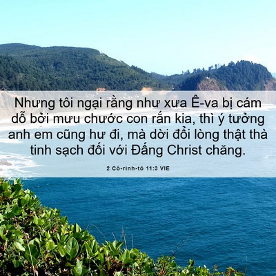 Picture 06 - 2 Cô-rinh-tô 11:3 VIE - Nhưng tôi ngại rằng như xưa Ê-va bị - Bible Verse Picture