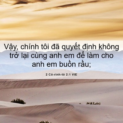 Picture 06 - 2 Cô-rinh-tô 2:1 VIE - Vậy, chính tôi đã quyết định không - Bible Verse Picture