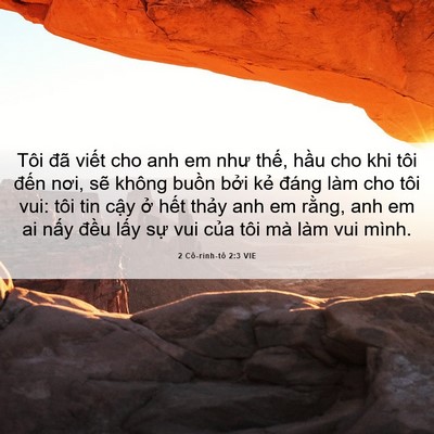 Picture 06 - 2 Cô-rinh-tô 2:3 VIE - Tôi đã viết cho anh em như thế, hầu cho - Bible Verse Picture