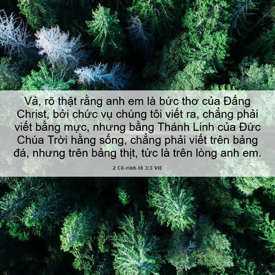 Picture 06 - 2 Cô-rinh-tô 3:3 VIE - Vả, rõ thật rằng anh em là bức thơ - Bible Verse Picture
