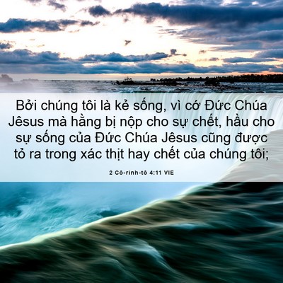 Picture 06 - 2 Cô-rinh-tô 4:11 VIE - Bởi chúng tôi là kẻ sống, vì cớ - Bible Verse Picture
