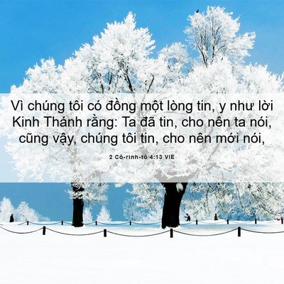 Picture 06 - 2 Cô-rinh-tô 4:13 VIE - Vì chúng tôi có đồng một lòng tin, y - Bible Verse Picture