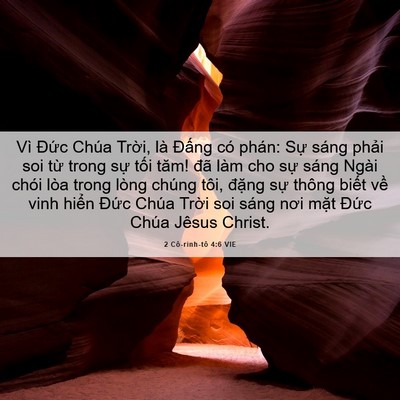 Picture 06 - 2 Cô-rinh-tô 4:6 VIE - Vì Đức Chúa Trời, là Đấng có phán: - Bible Verse Picture