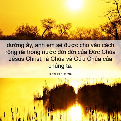 Picture 06 - 2 Phi-rơ 1:11 VIE - dường ấy, anh em sẽ được cho vào - Bible Verse Picture