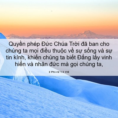 Picture 06 - 2 Phi-rơ 1:3 VIE - Quyền phép Đức Chúa Trời đã ban cho - Bible Verse Picture