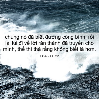 Picture 06 - 2 Phi-rơ 2:21 VIE - chúng nó đã biết đường công bình, - Bible Verse Picture