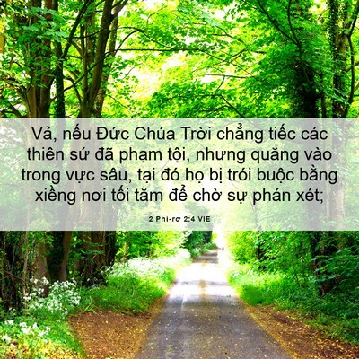 Picture 06 - 2 Phi-rơ 2:4 VIE - Vả, nếu Đức Chúa Trời chẳng tiếc - Bible Verse Picture