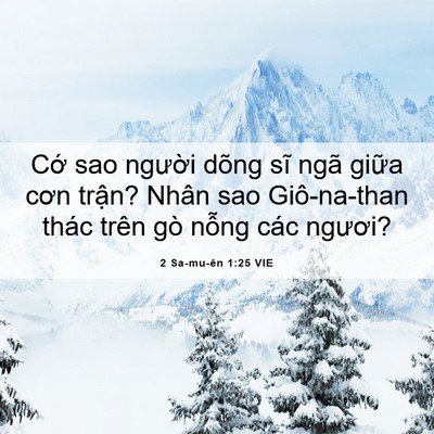 Picture 06 - 2 Sa-mu-ên 1:25 VIE - Cớ sao người dõng sĩ ngã giữa cơn - Bible Verse Picture