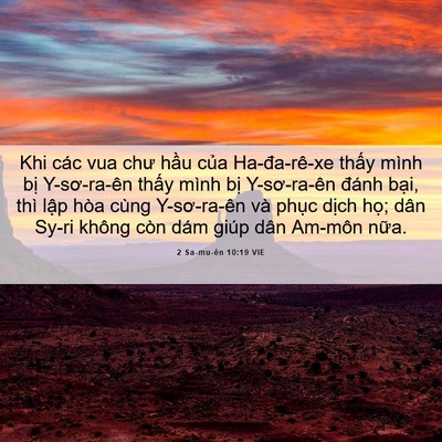 Picture 06 - 2 Sa-mu-ên 10:19 VIE - Khi các vua chư hầu của Ha-đa-rê-xe - Bible Verse Picture