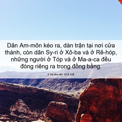 Picture 06 - 2 Sa-mu-ên 10:8 VIE - Dân Am-môn kéo ra, dàn trận tại nơi - Bible Verse Picture