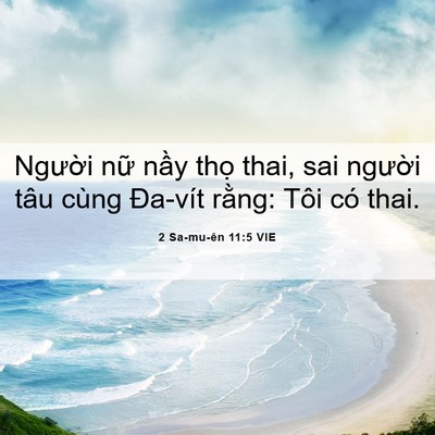 Picture 06 - 2 Sa-mu-ên 11:5 VIE - Người nữ nầy thọ thai, sai người tâu - Bible Verse Picture