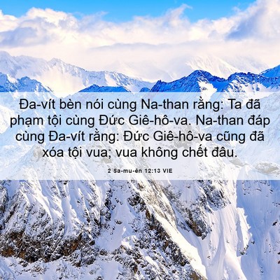 Picture 06 - 2 Sa-mu-ên 12:13 VIE - Đa-vít bèn nói cùng Na-than rằng: Ta đã - Bible Verse Picture