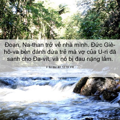 Picture 06 - 2 Sa-mu-ên 12:15 VIE - Đoạn, Na-than trở về nhà mình. Đức - Bible Verse Picture
