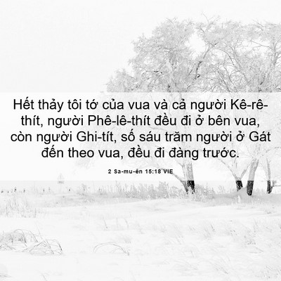 Picture 06 - 2 Sa-mu-ên 15:18 VIE - Hết thảy tôi tớ của vua và cả - Bible Verse Picture