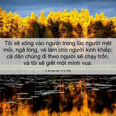 Picture 06 - 2 Sa-mu-ên 17:2 VIE - Tôi sẽ xông vào người trong lúc người - Bible Verse Picture