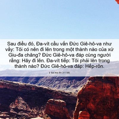 Picture 06 - 2 Sa-mu-ên 2:1 VIE - Sau điều đó, Đa-vít cầu vấn Đức - Bible Verse Picture