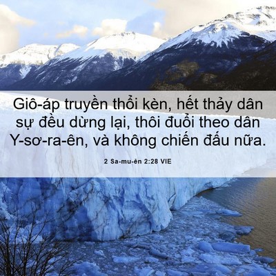 Picture 06 - 2 Sa-mu-ên 2:28 VIE - Giô-áp truyền thổi kèn, hết thảy dân - Bible Verse Picture