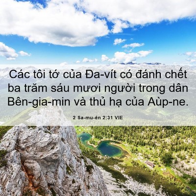 Picture 06 - 2 Sa-mu-ên 2:31 VIE - Các tôi tớ của Đa-vít có đánh chết - Bible Verse Picture
