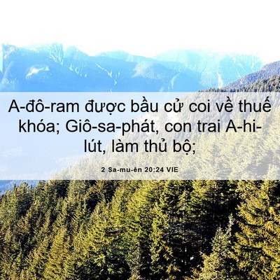 Picture 06 - 2 Sa-mu-ên 20:24 VIE - A-đô-ram được bầu cử coi về thuế - Bible Verse Picture