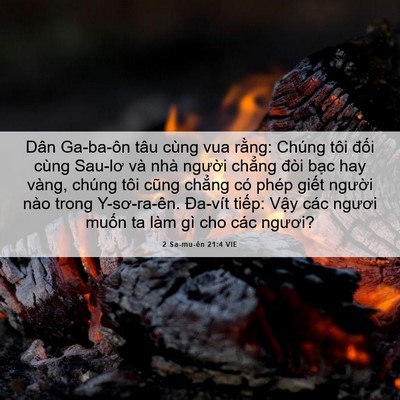 Picture 06 - 2 Sa-mu-ên 21:4 VIE - Dân Ga-ba-ôn tâu cùng vua rằng: Chúng tôi - Bible Verse Picture