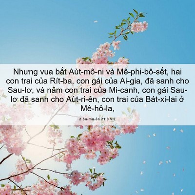Picture 06 - 2 Sa-mu-ên 21:8 VIE - Nhưng vua bắt Aùt-mô-ni và - Bible Verse Picture