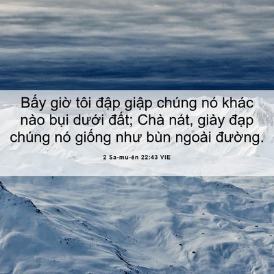 Picture 06 - 2 Sa-mu-ên 22:43 VIE - Bấy giờ tôi đập giập chúng nó khác - Bible Verse Picture