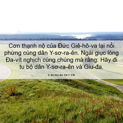 Picture 06 - 2 Sa-mu-ên 24:1 VIE - Cơn thạnh nộ của Đức Giê-hô-va lại - Bible Verse Picture