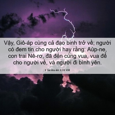 Picture 06 - 2 Sa-mu-ên 3:23 VIE - Vậy, Giô-áp cùng cả đạo binh trở - Bible Verse Picture