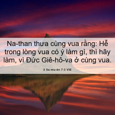 Picture 06 - 2 Sa-mu-ên 7:3 VIE - Na-than thưa cùng vua rằng: Hễ trong lòng - Bible Verse Picture
