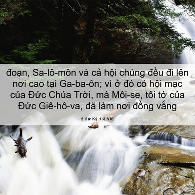 Picture 06 - 2 Sử Ký 1:3 VIE - đoạn, Sa-lô-môn và cả hội chúng đều - Bible Verse Picture