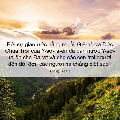 Picture 06 - 2 Sử Ký 13:5 VIE - Bởi sự giao ước bằng muối, Giê-hô-va - Bible Verse Picture
