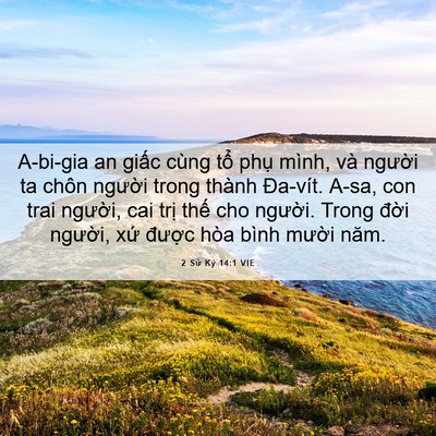 Picture 06 - 2 Sử Ký 14:1 VIE - A-bi-gia an giấc cùng tổ phụ mình, và - Bible Verse Picture