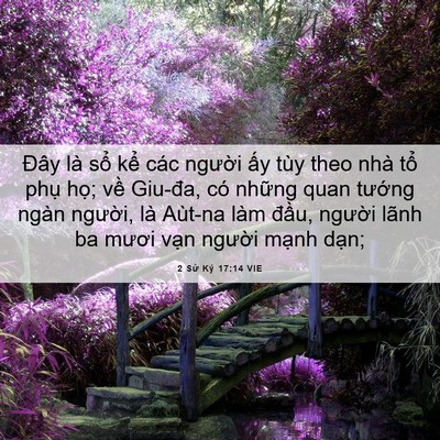 Picture 06 - 2 Sử Ký 17:14 VIE - Đây là sổ kể các người ấy tùy theo - Bible Verse Picture
