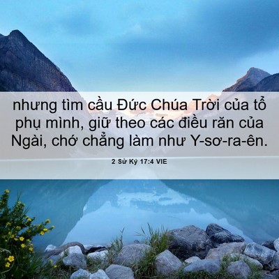 Picture 06 - 2 Sử Ký 17:4 VIE - nhưng tìm cầu Đức Chúa Trời của tổ - Bible Verse Picture
