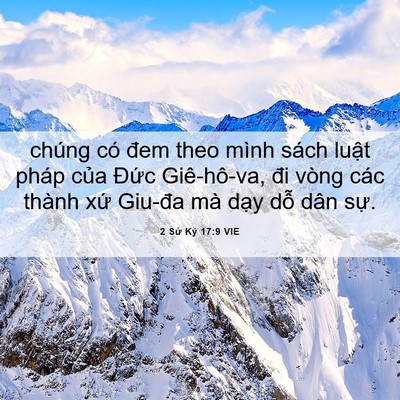 Picture 06 - 2 Sử Ký 17:9 VIE - chúng có đem theo mình sách luật pháp - Bible Verse Picture