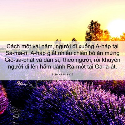 Picture 06 - 2 Sử Ký 18:2 VIE - Cách một vài năm, người đi xuống - Bible Verse Picture