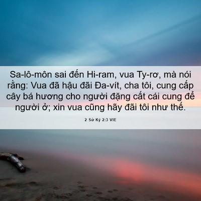 Picture 06 - 2 Sử Ký 2:3 VIE - Sa-lô-môn sai đến Hi-ram, vua Ty-rơ, mà - Bible Verse Picture