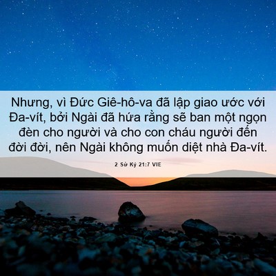 Picture 06 - 2 Sử Ký 21:7 VIE - Nhưng, vì Đức Giê-hô-va đã lập giao - Bible Verse Picture