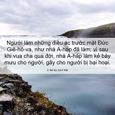 Picture 06 - 2 Sử Ký 22:4 VIE - Người làm những điều ác trước mặt - Bible Verse Picture