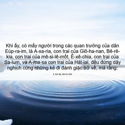 Picture 06 - 2 Sử Ký 28:12 VIE - Khi ấy, có mấy người trong các quan - Bible Verse Picture
