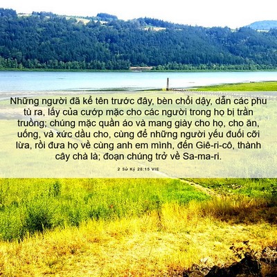 Picture 06 - 2 Sử Ký 28:15 VIE - Những người đã kể tên trước đây, - Bible Verse Picture