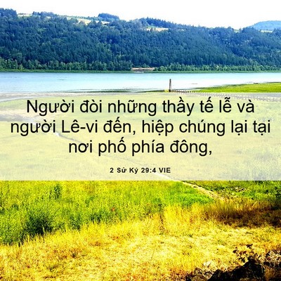 Picture 06 - 2 Sử Ký 29:4 VIE - Người đòi những thầy tế lễ và - Bible Verse Picture